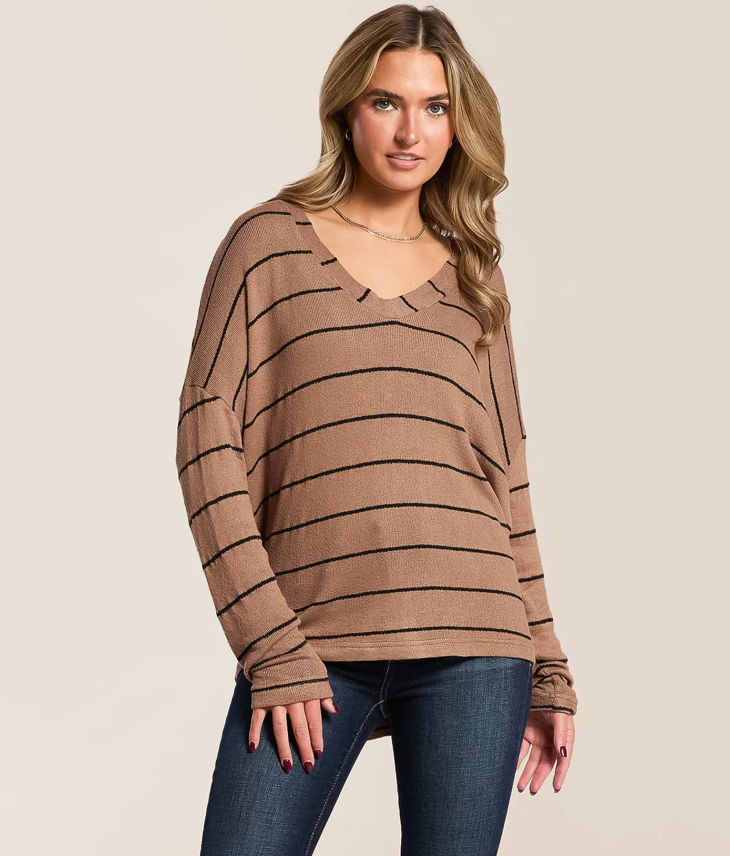 Tops | Blu Pepper Striped Top Navy