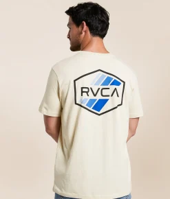 RVCA Stripe Hex T-Shirt Latte Online