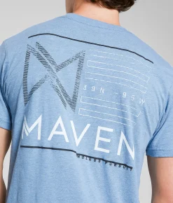 Tops|Graphic T-Shirts | Maven Co-op Stripes T-Shirt Soft Blue