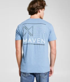 Tops|Graphic T-Shirts | Maven Co-op Stripes T-Shirt Soft Blue