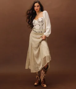 Bottoms | Sterling & Stitch Studded Lace Maxi Skirt Peyote