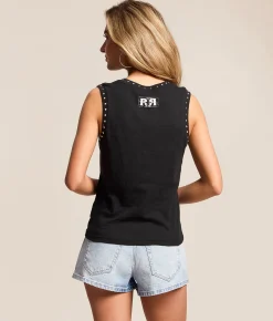 Rock Revival Studded Rock Muscle Tank Top Black Clearance