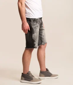 Bottoms|Shorts | Smoke Rise® Studded Stretch Short Spider Black