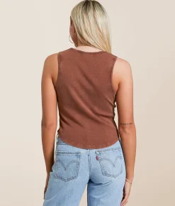 Gilded Intent Studded Tank Top Cinnamon Discount