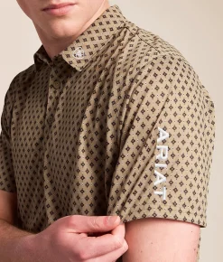 Tops | Ariat Stu Tek Fitted Polo Timberwolf