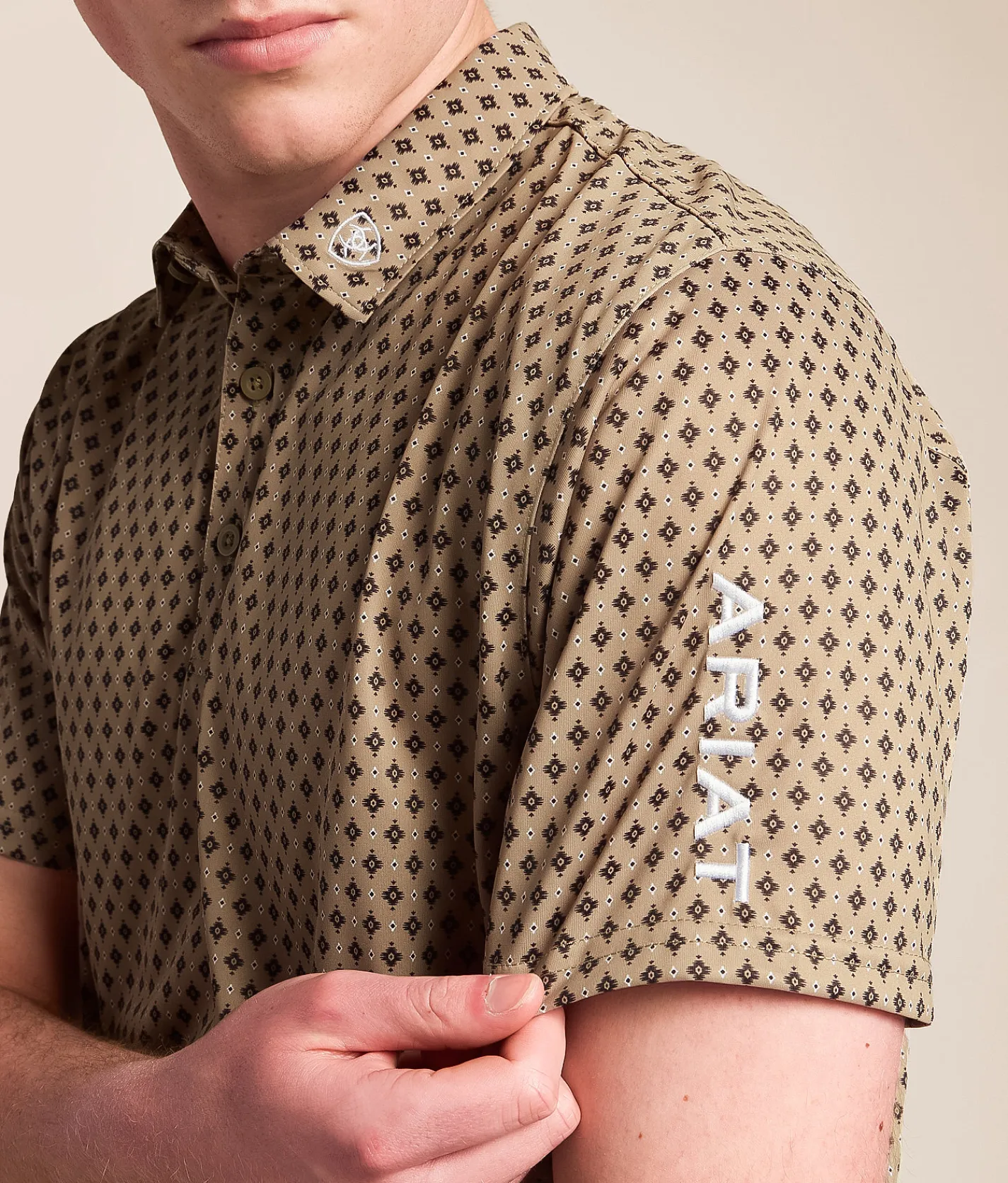 Tops | Ariat Stu Tek Fitted Polo Timberwolf