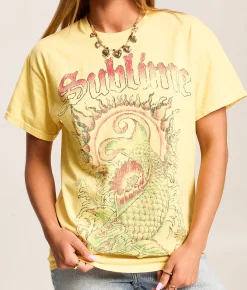 Tops | Merch Traffic Sublime Coy Fish Band T-Shirt Baby Yellow