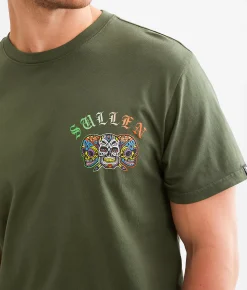 Graphic T-Shirts | Sullen Sugar Skull Girl T-Shirt Kombu Green