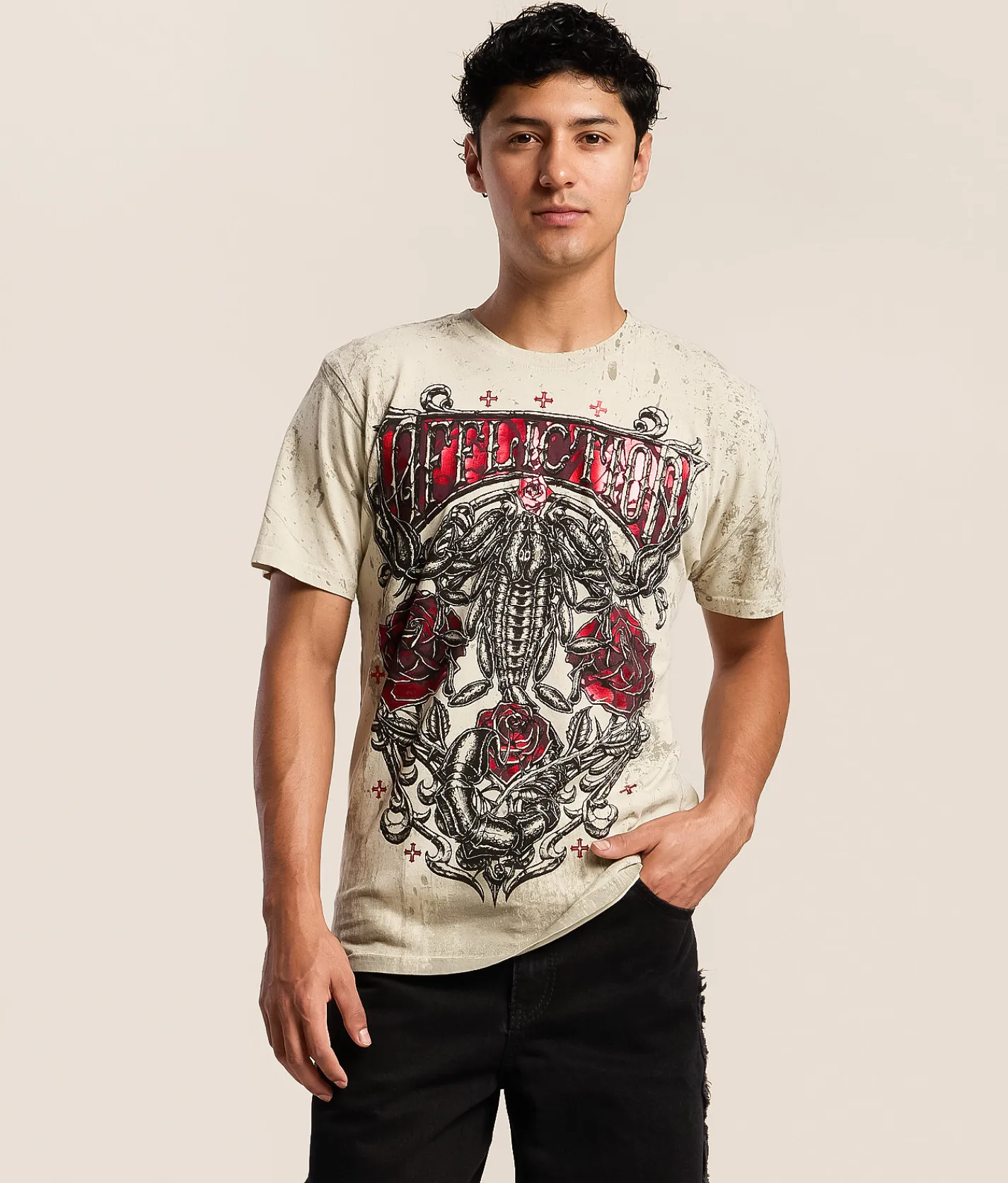 Affliction Sumerian Ruse T-Shirt Peyote Pigment Dye New