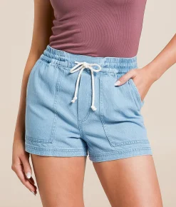 Z Supply Summerland Denim Stretch Short Light Vintage Indigo Online