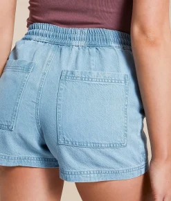 Z Supply Summerland Denim Stretch Short Light Vintage Indigo Online