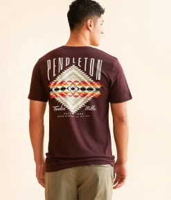Pendleton Summerland T-Shirt Oxblood Black New