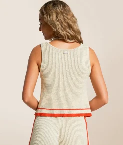 Billabong Summery Nights Cropped Tank Top Whitecap New