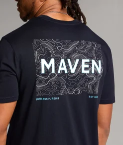 Tops|Graphic T-Shirts | Maven Co-op Summit Lines Performance T-Shirt Navy