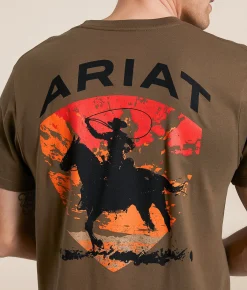 Tops|Graphic T-Shirts | Ariat Sundown Ranger T-Shirt Teak