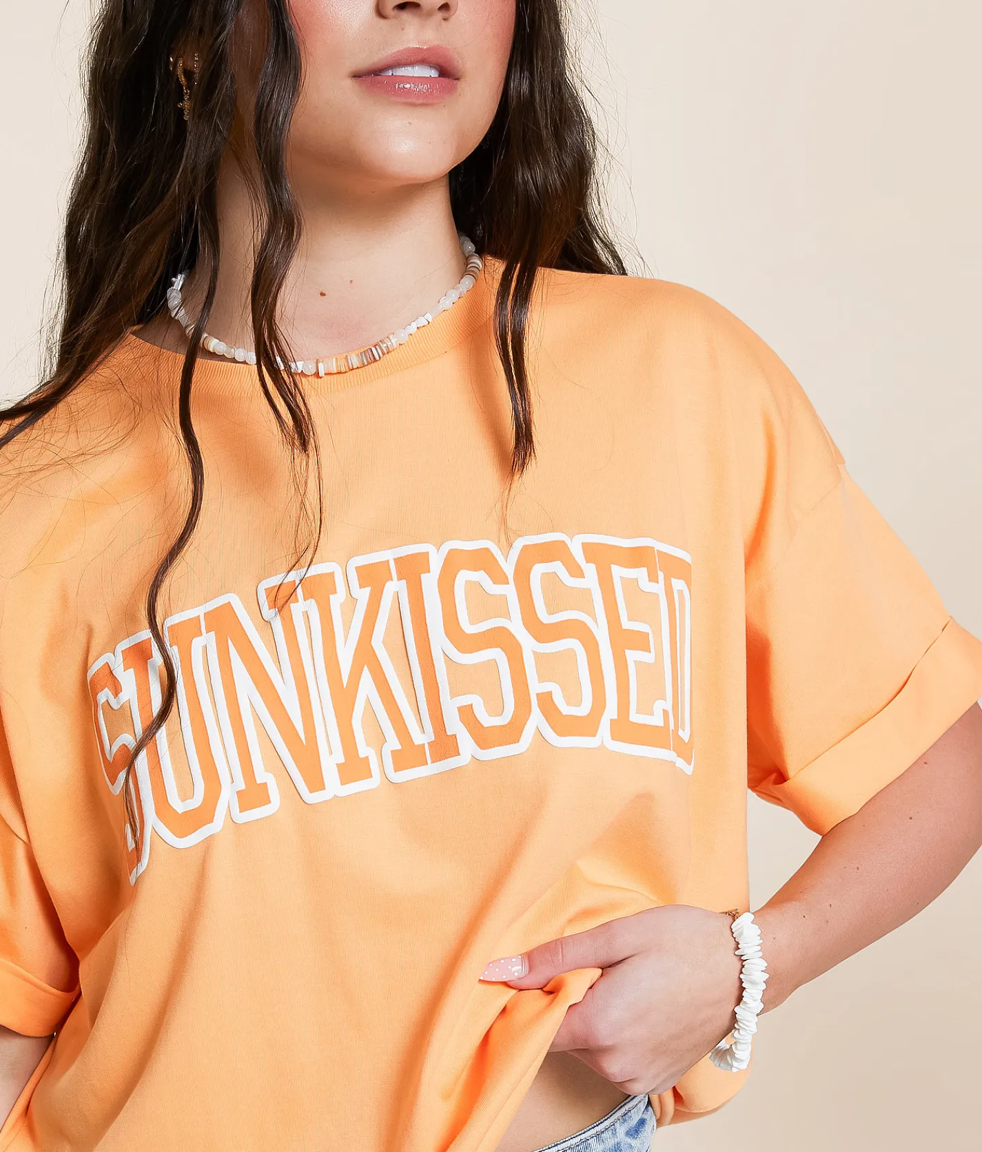 Modish Rebel Sunkissed Oversized T-Shirt Orange Best