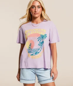 Billabong Sunrise To Sunset Oversized T-Shirt Peaceful Lilac Online