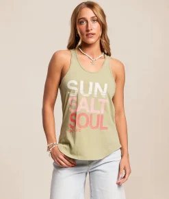Salt Life Sun Salt Soul Tank Top Matcha Discount