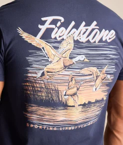 Fieldstone Sunset Ducks T-Shirt Navy Online