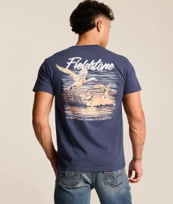 Fieldstone Sunset Ducks T-Shirt Navy Online