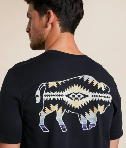 Pendleton Sunset Pass Bison T-Shirt Vintage Black Online
