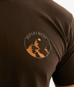 Graphic T-Shirts | Departwest Sunset Peak T-Shirt Espresso