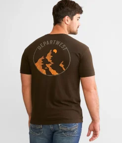 Graphic T-Shirts | Departwest Sunset Peak T-Shirt Espresso