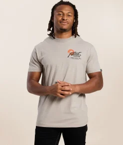 Tops|Graphic T-Shirts | Fasthouse Sunset T-Shirt Light Grey