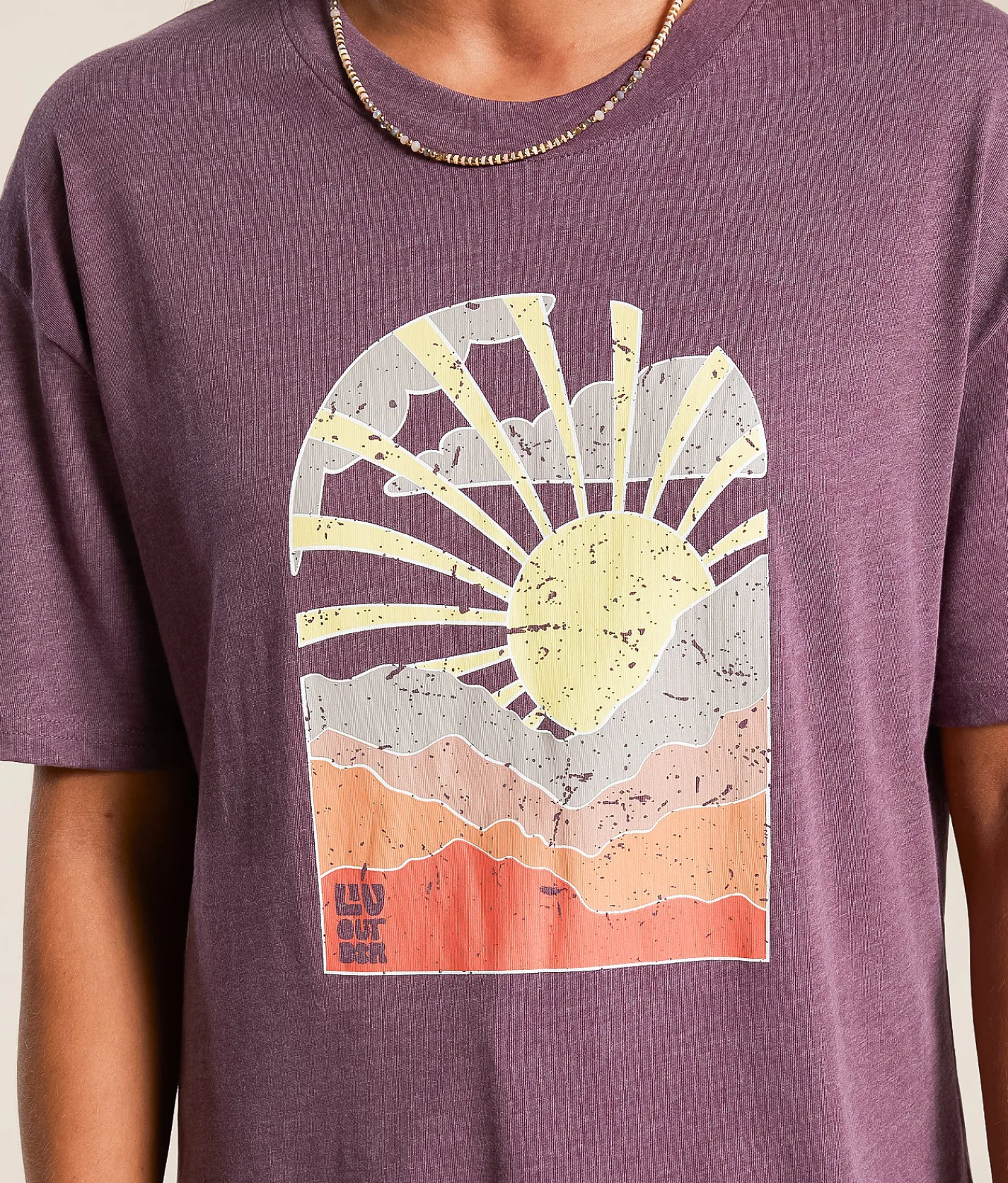 Tops | LIV Outdoor Sunshine Clouds T-Shirt Plum Wine