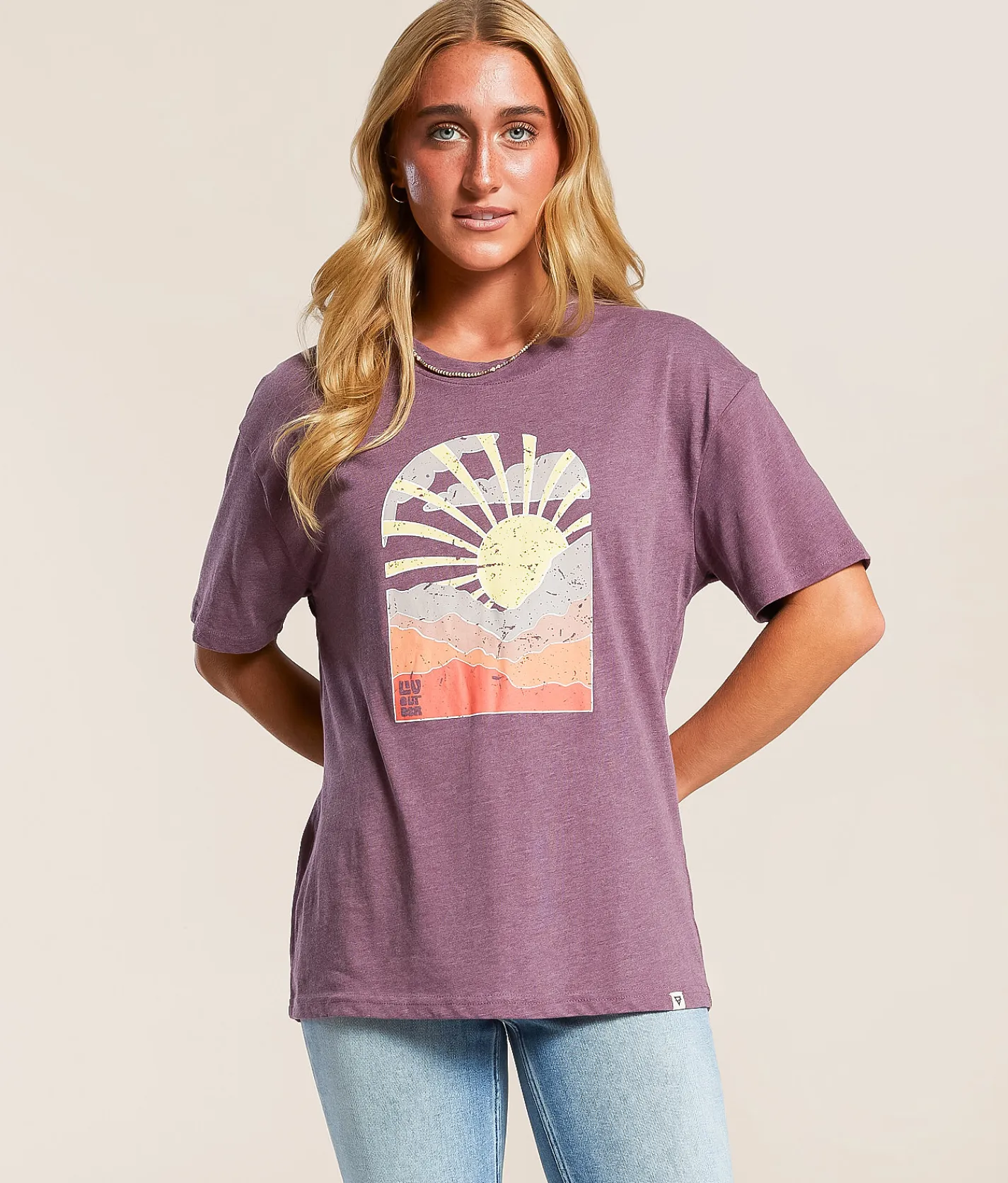 Tops | LIV Outdoor Sunshine Clouds T-Shirt Plum Wine
