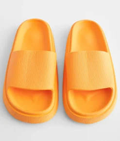 Shoes | BKE Sunshine Textured Slide Orange