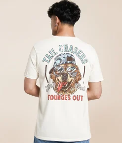 Tail Chasers Club Suns Out T-Shirt Antique White Clearance