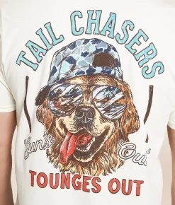 Tail Chasers Club Suns Out T-Shirt Antique White Clearance