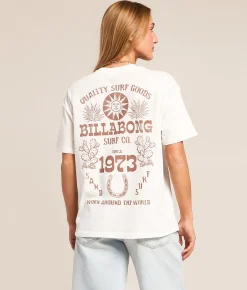 Tops | Billabong Sun Worn Oversized T-Shirt Salt Crystal