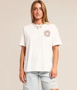 Tops | Billabong Sun Worn Oversized T-Shirt Salt Crystal