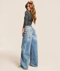 Miss Me Super Baggy Wide Leg Jean M1103 Online