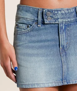 Levi's® Superlow Denim Mini Skirt Roll It Up Clean Online