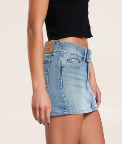Levi's® Superlow Denim Mini Skirt Roll It Up Clean Online