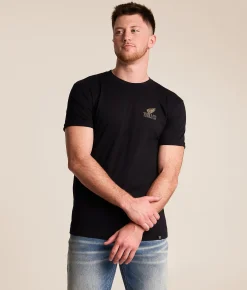 Troll Co Support Blue Collar Grounded T-Shirt Black
