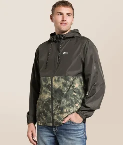 Salty Crew Surface Windbreaker Hooded Jacket Pirate Black New