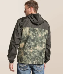Coats & Jackets|Activewear | Salty Crew Surface Windbreaker Hooded Jacket Pirate Black
