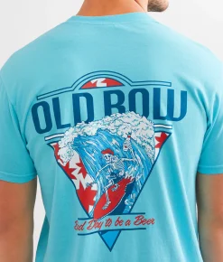 Graphic T-Shirts | Old Row Surf's Up 3.0 T-Shirt Lagoon Blue