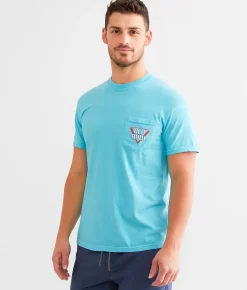 Graphic T-Shirts | Old Row Surf's Up 3.0 T-Shirt Lagoon Blue