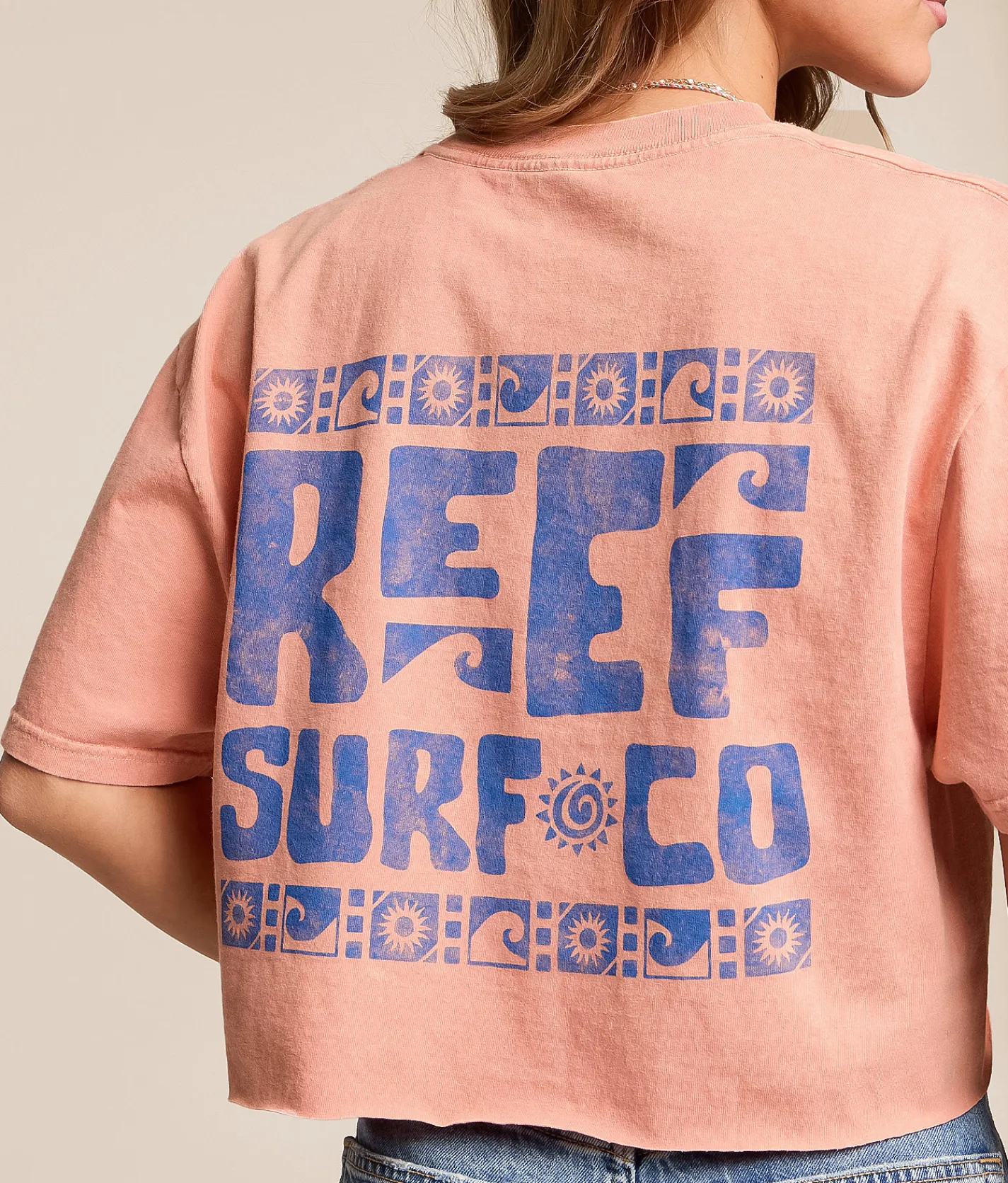 Tops | Reef Surf Cropped T-Shirt Canyon Sunset Mineral Was