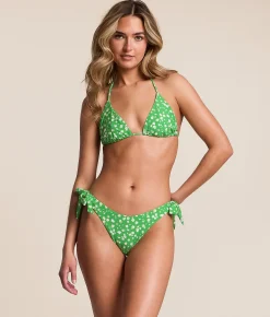 Rip Curl Surf Side Triangle Swim Top Light Green Hot