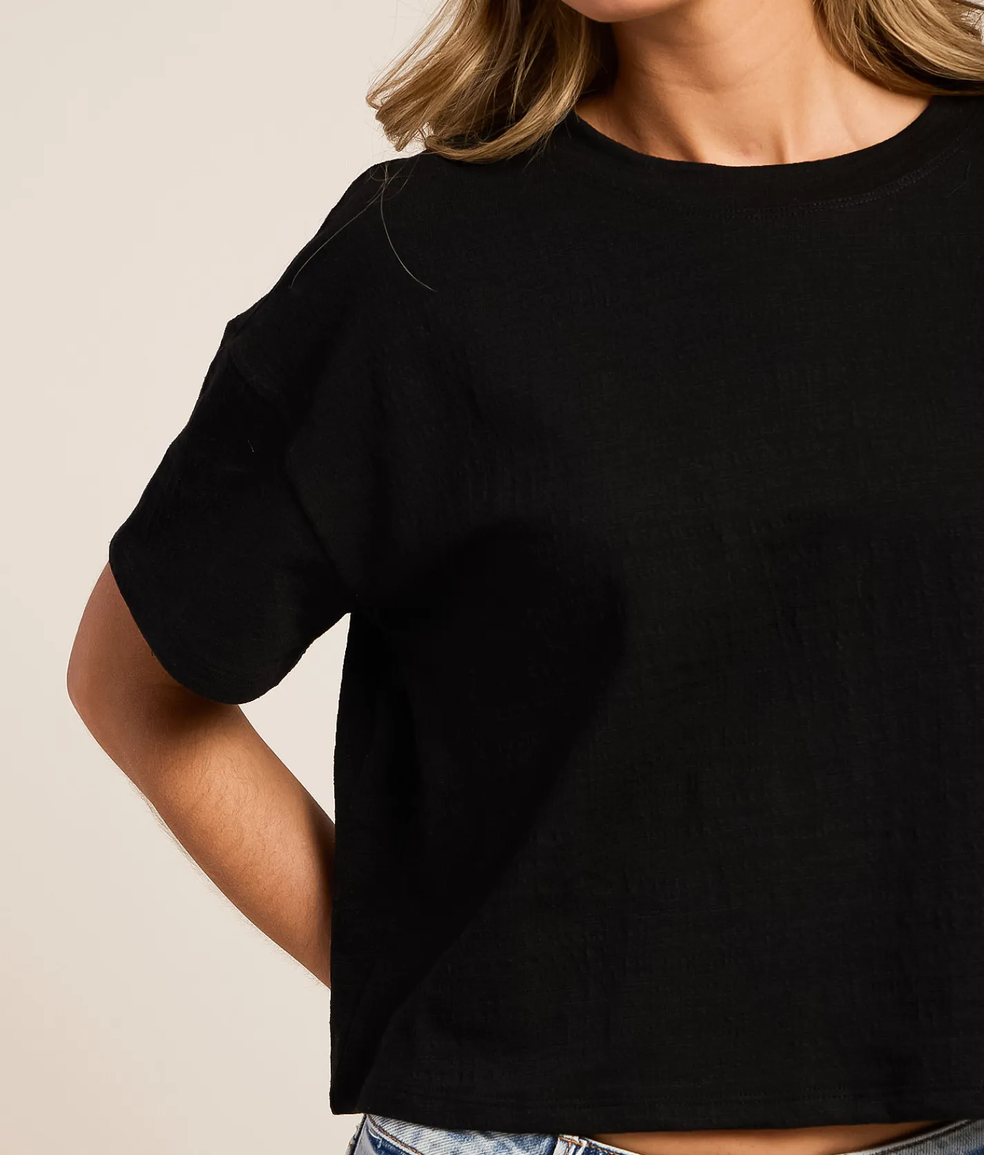 Z Supply Sway Textured T-Shirt Black Outlet