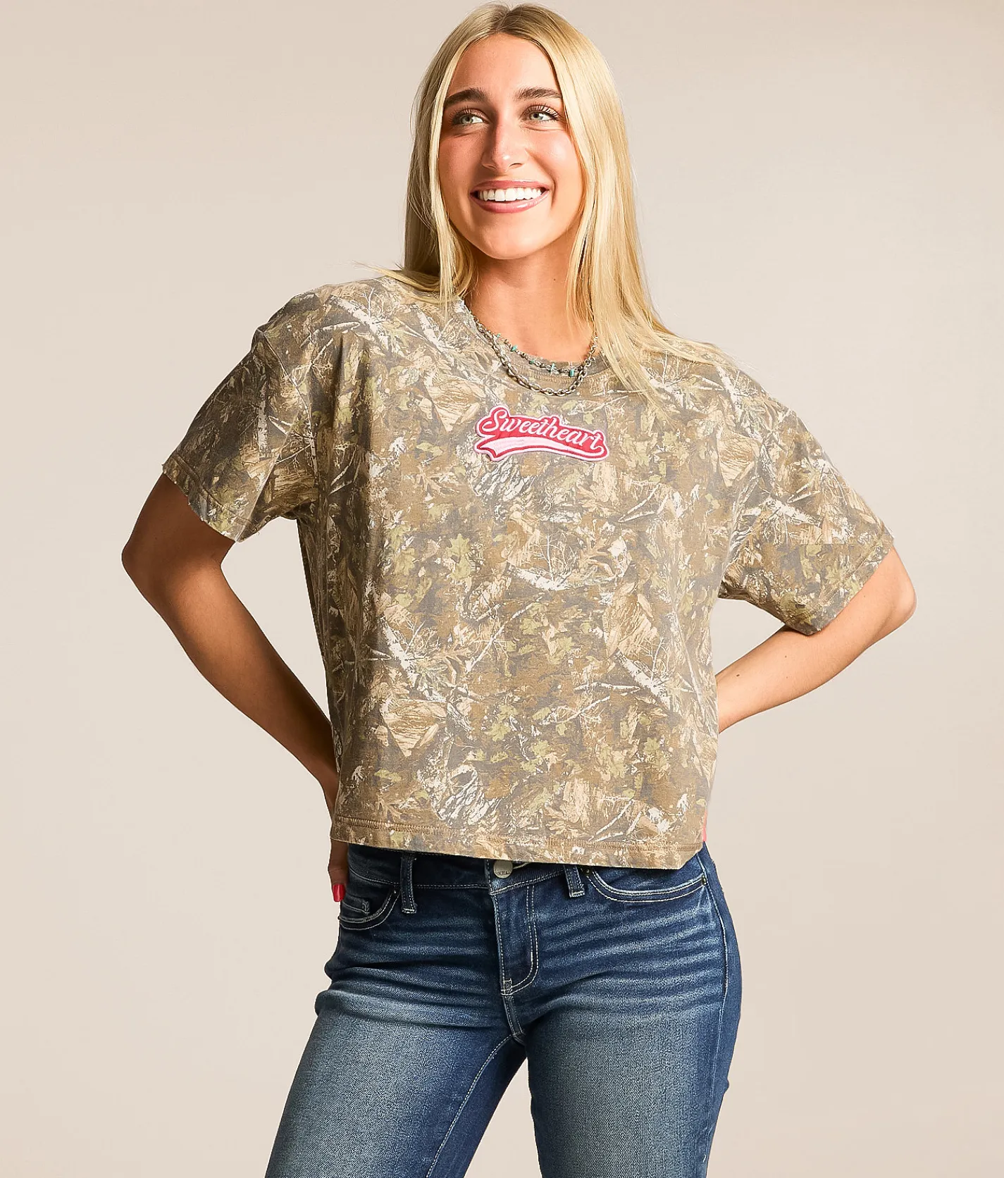 Modish Rebel Sweetheart T-Shirt Camo Clearance