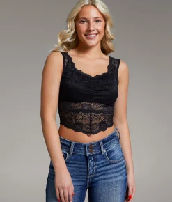 Tops | BKE core Sweetheart Lace Bralette Black