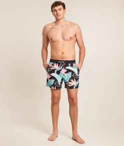 Bottoms|Swimwear | party pants Sweet Leaf Stretch Swim Trunks Black