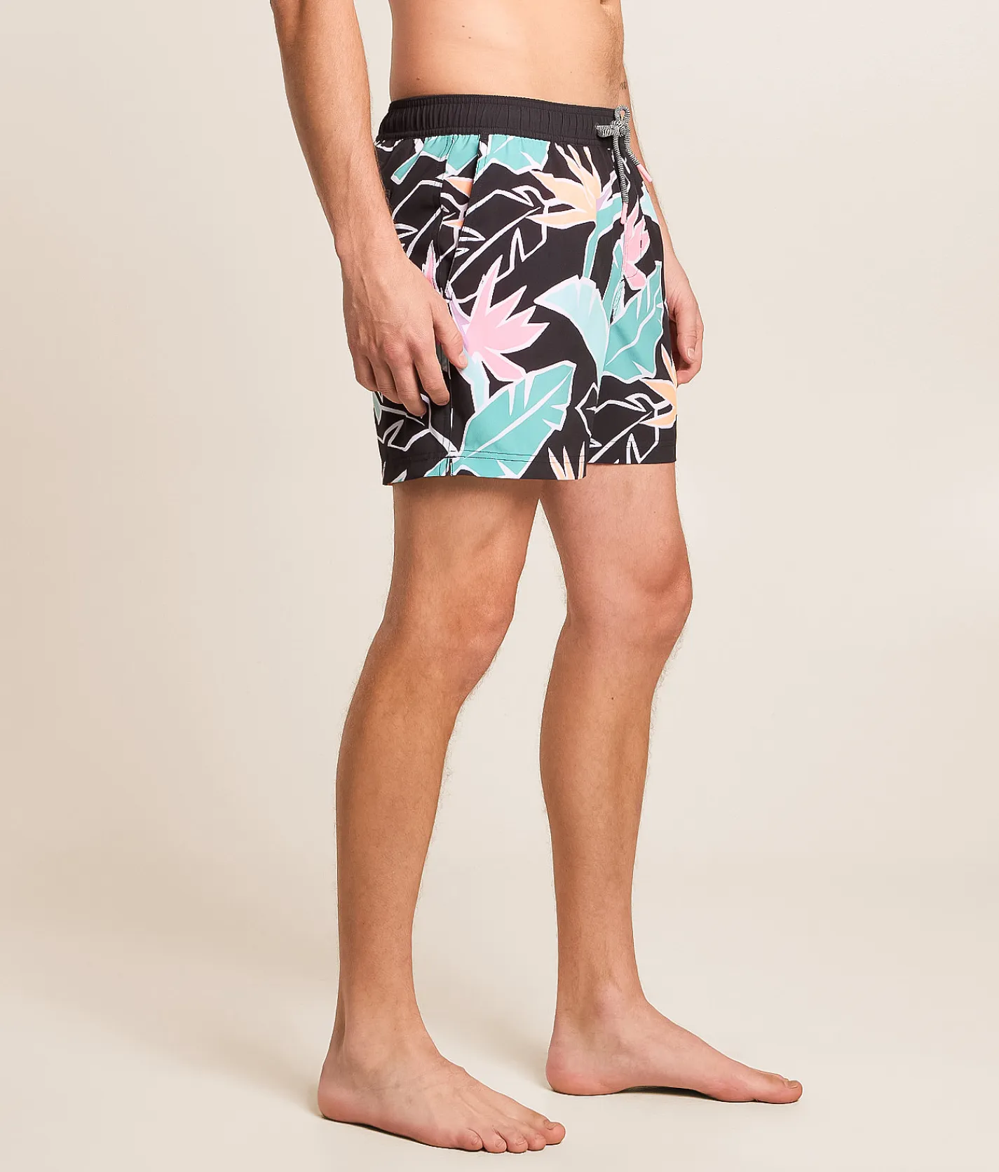 Bottoms|Swimwear | party pants Sweet Leaf Stretch Swim Trunks Black